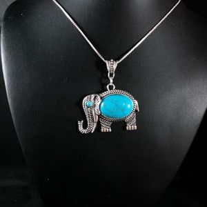 Tibetan Silver Turquoise Elephant C-1-26